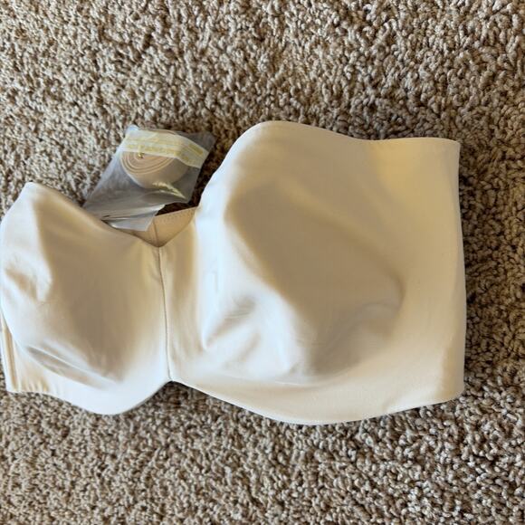 DELIMIRA Beige Unlined Underwire Minimizer Women's Strapless Bra 40D NEW NWT - Picture 6 of 16
